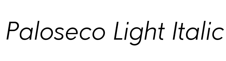 Paloseco Light Italic  font caratteri gratis