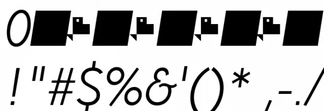 Paloseco Light Italic Font OTHER CHARS