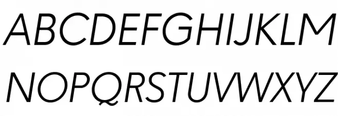 Paloseco Light Italic Caratteri MAIUSCOLE