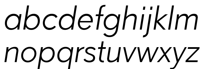 Paloseco Light Italic Font LOWERCASE