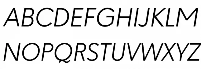 Paloseco Light Italic फ़ॉन्ट अपरकेस
