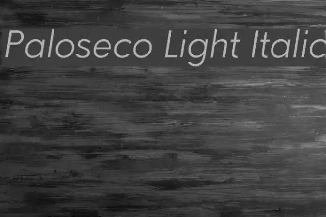 Paloseco Light Italic Font examples