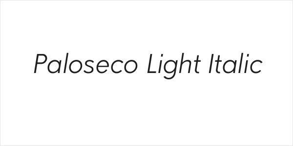 Paloseco Light Italic Logo