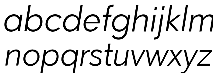Paloseco Light Italic Font LOWERCASE