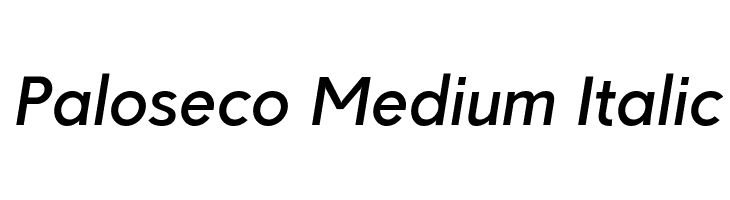 Paloseco Medium Italic Font