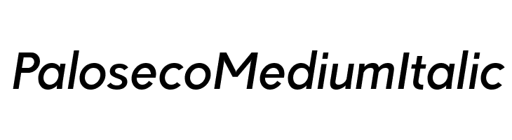 Paloseco Medium Italic  नि: शुल्क फ़ॉन्ट्स डाउनलोड