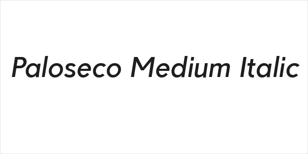 Paloseco Medium Italic Logo