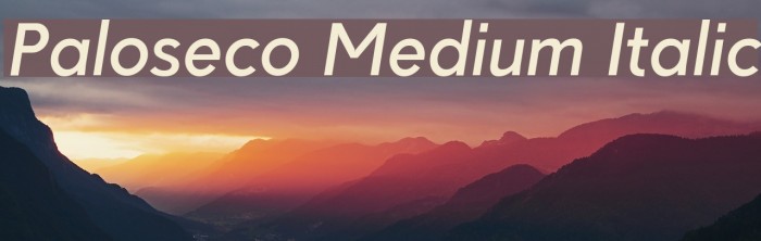 Paloseco Medium Italic Font examples