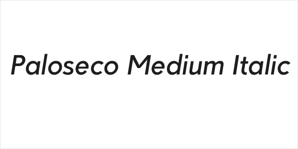 Paloseco Medium Italic Logo