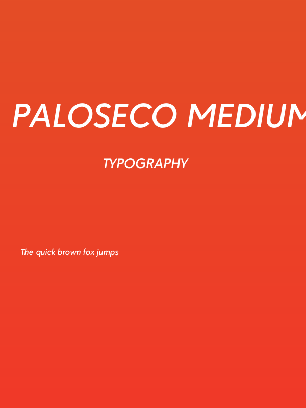 Paloseco Medium Italic Poster