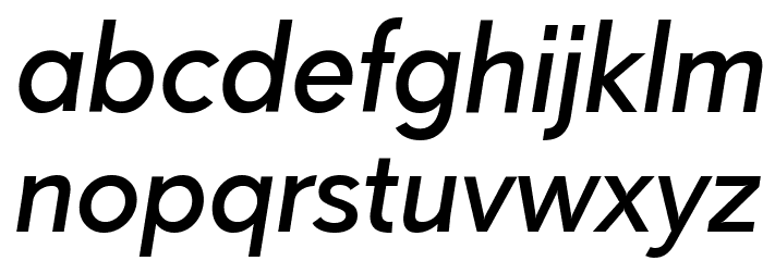 Paloseco Medium Italic Font LOWERCASE