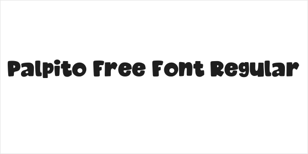 Palpito Free Font Regular Logo