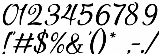 Pamega Script Font OTHER CHARS