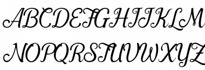Pamega Script 字体 大写
