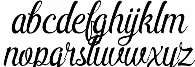 Pamega Script Caratteri MINUSCOLO