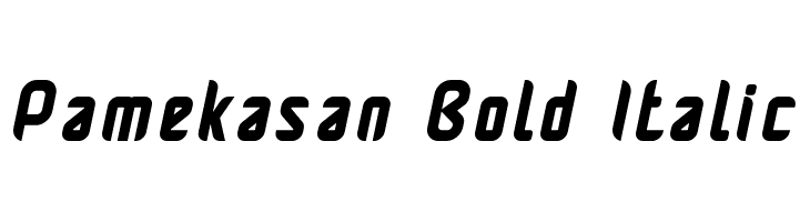 Pamekasan Bold Italic Font