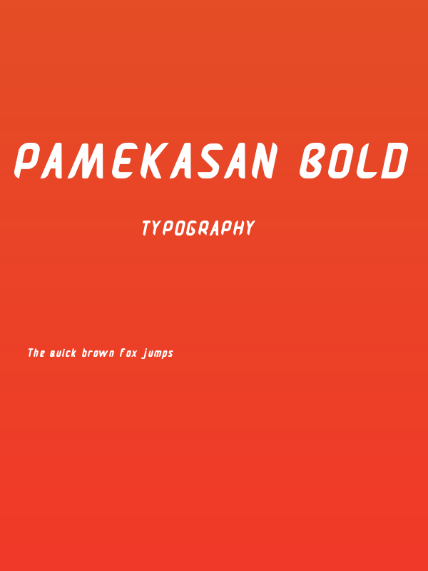 Pamekasan Bold Italic Poster