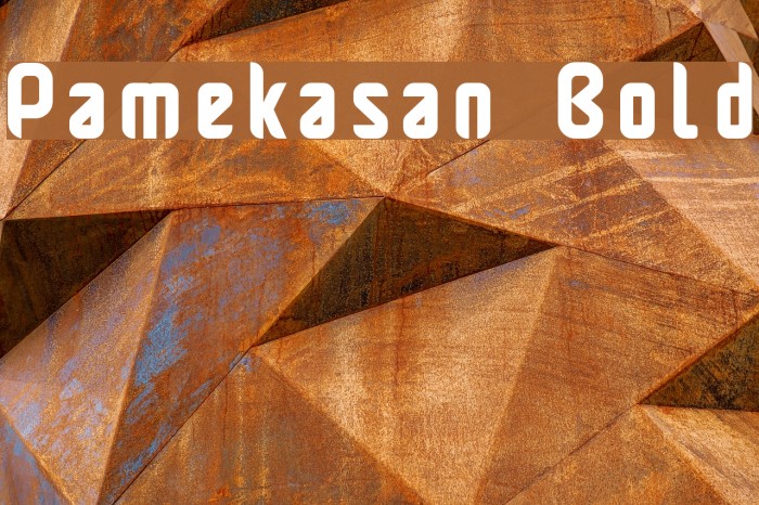 Pamekasan Bold Font examples