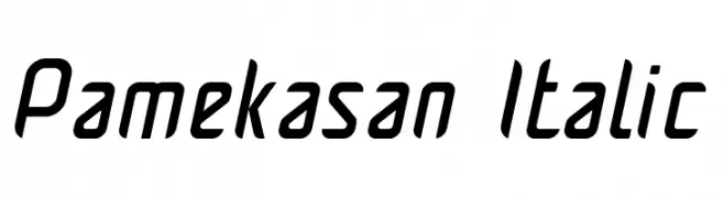 Pamekasan Italic  नि: शुल्क फ़ॉन्ट्स डाउनलोड