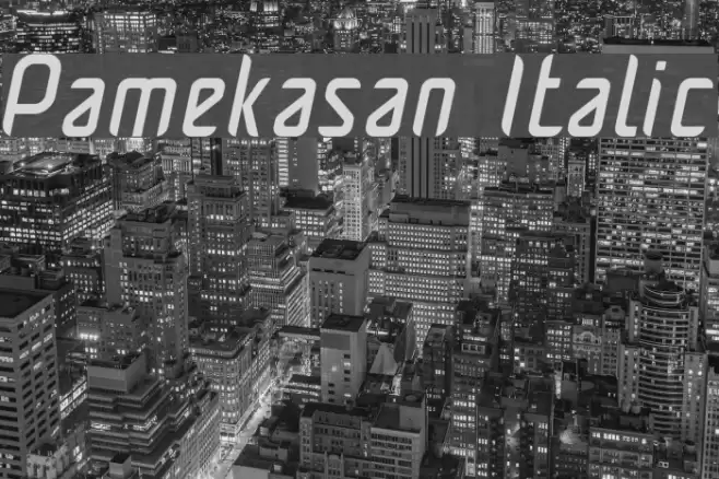 Pamekasan Italic Font examples