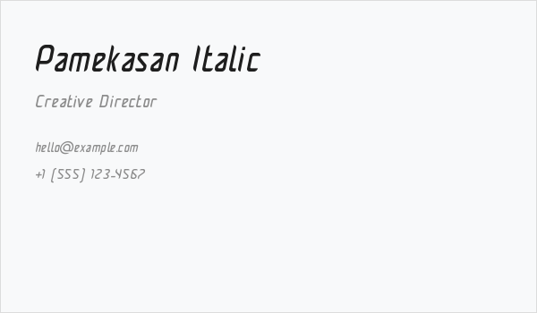 Pamekasan Italic Business Card