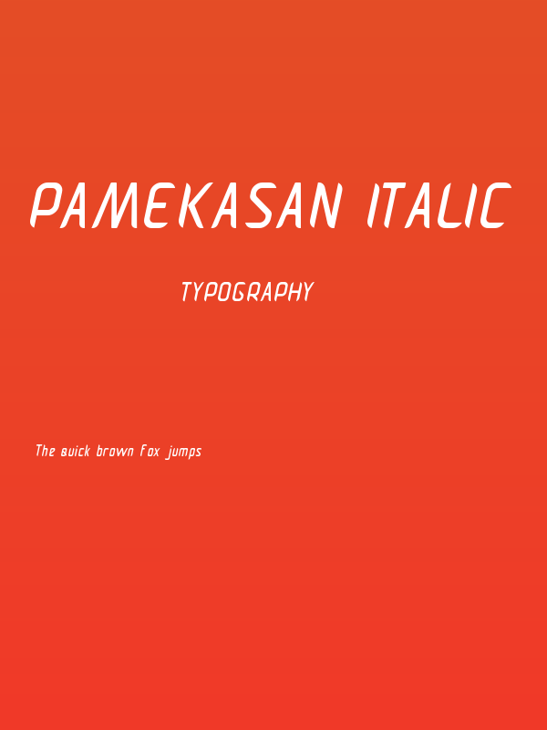 Pamekasan Italic Poster