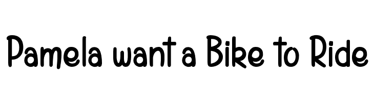 Pamela want a Bike to Ride  नि: शुल्क फ़ॉन्ट्स डाउनलोड