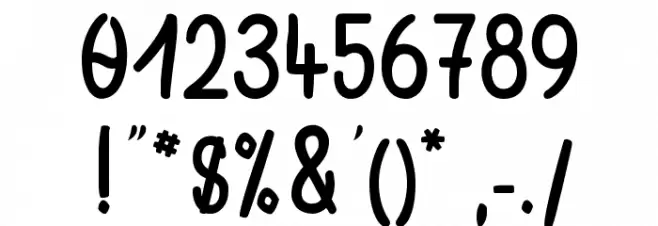 Pamela want a Bike to Ride Font OTHER CHARS