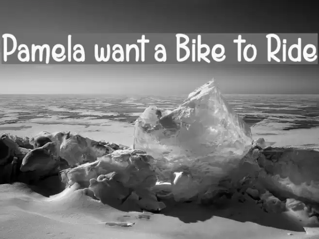 Pamela want a Bike to Ride Font examples
