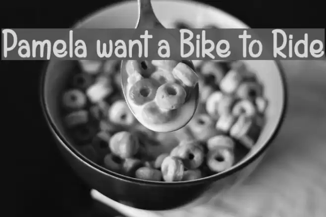 Pamela want a Bike to Ride Font examples