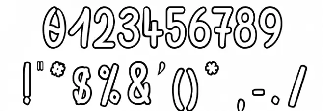 Pamela wants to Ride Font OTHER CHARS