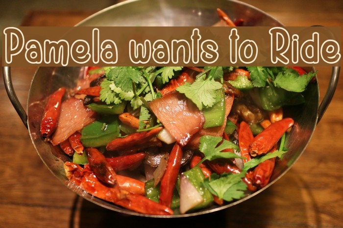 Pamela wants to Ride Font examples