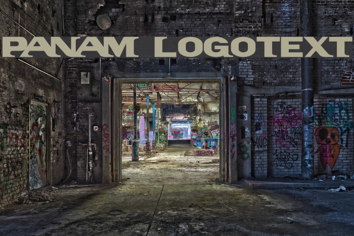 PanAm LogoText Font examples