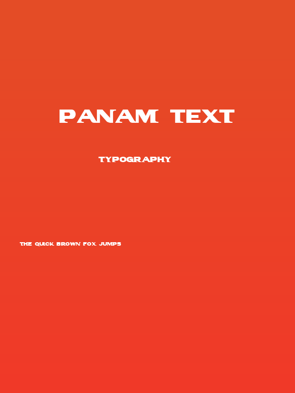 PanAm Text Poster