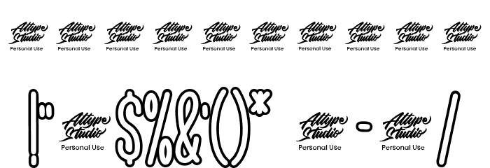 Pana Summer Outline - PUL Font OTHER CHARS