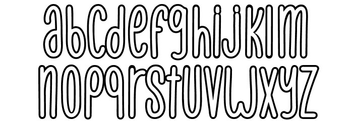 Pana Summer Outline - PUL Font LOWERCASE
