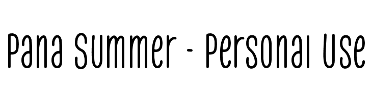 Pana Summer - Personal Use  Frei Schriftart Herunterladen
