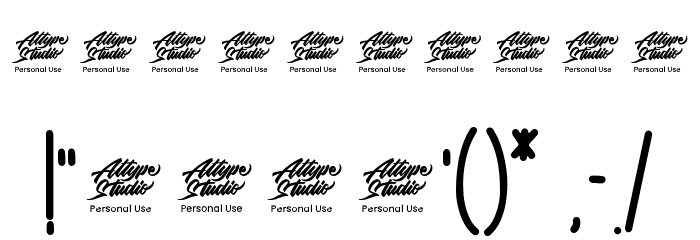 Pana Summer - Personal Use Font OTHER CHARS