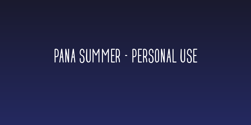 Pana Summer - Personal Use Social Header