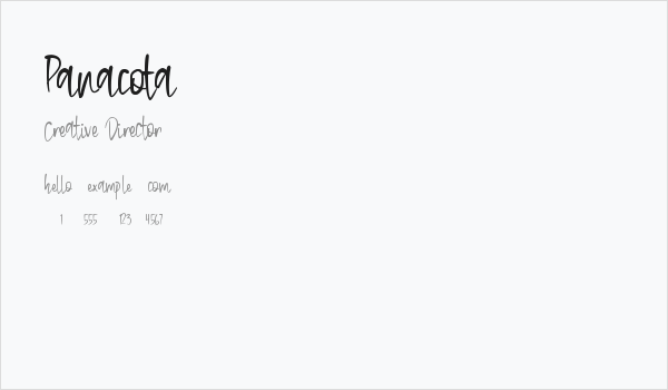 Panacota Business Card