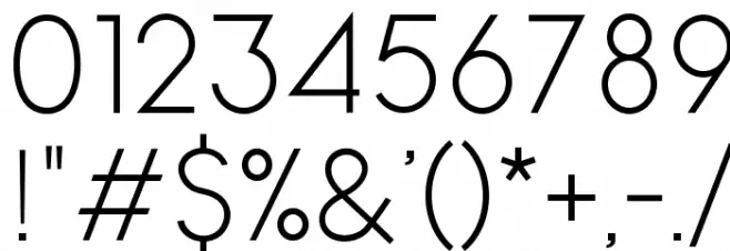 Panama Light Font OTHER CHARS