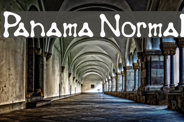 Panama Normal Font examples
