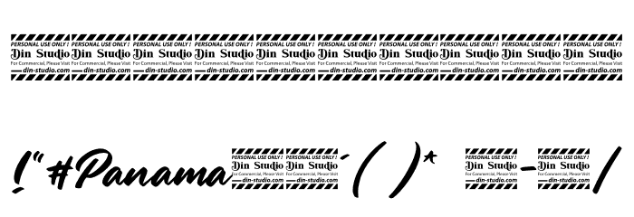 Panama Personal Use Font OTHER CHARS