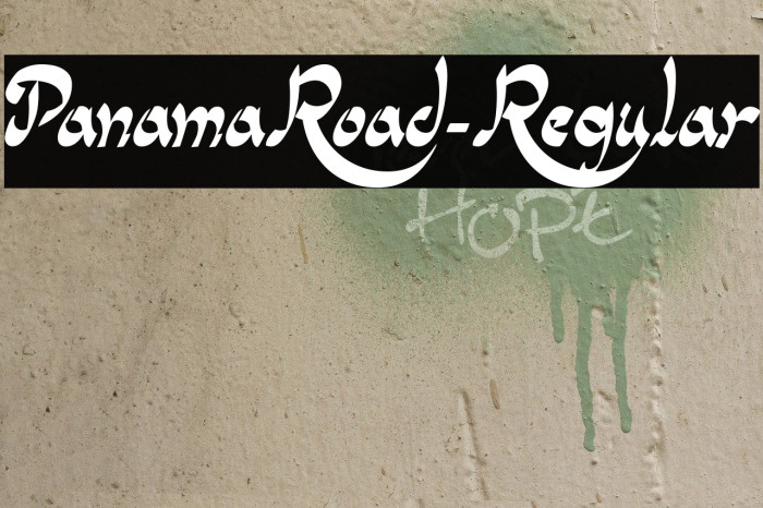 PanamaRoad-Regular Font examples
