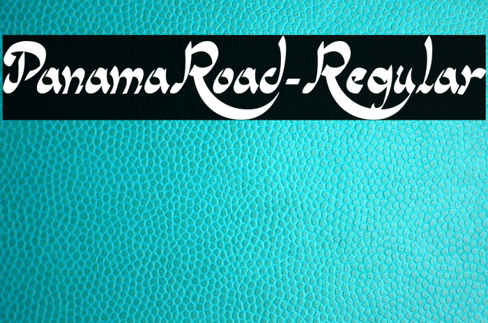 PanamaRoad-Regular Font examples