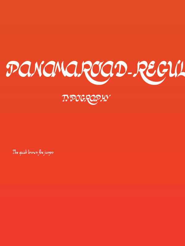 PanamaRoad-Regular Poster