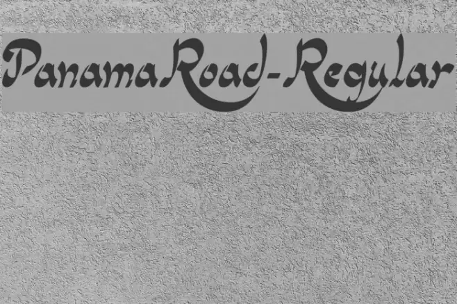 PanamaRoad-Regular फ़ॉन्ट examples
