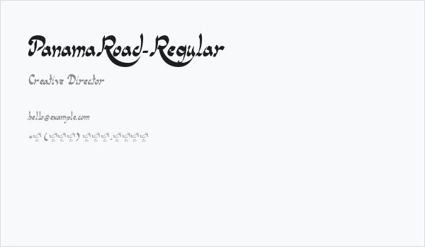 PanamaRoad-Regular Business Card