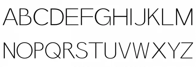 Panamera Light Font UPPERCASE