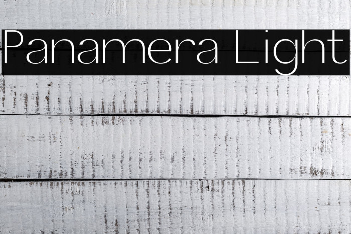 Panamera Light Font examples